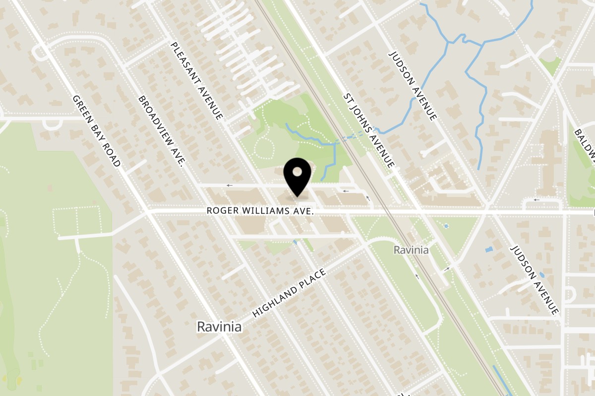 Map showing the location of Nico Trattoria and Pizzeria on 581 Roger Williams Ave in Highland Park